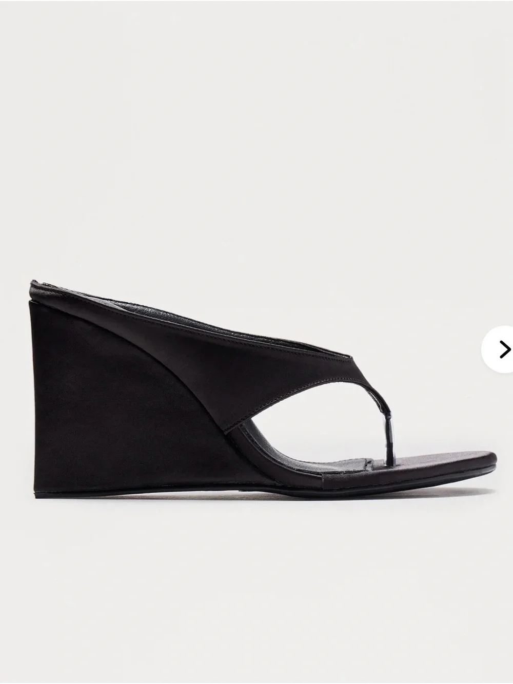 Black Wedge Thong Sandals - Women's Contemporary Heels